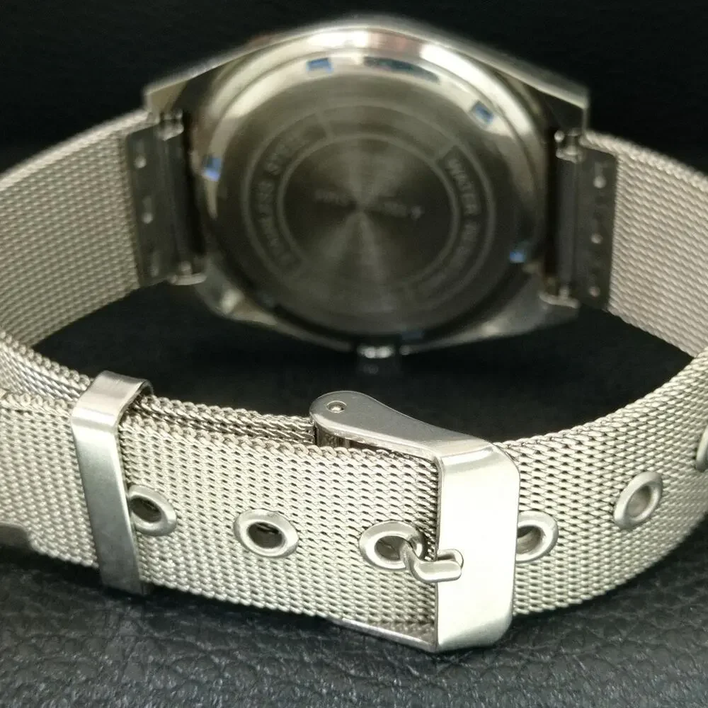 Vintage 1973 Citizen Manual Wound Mens Silver Watch W/Date & Silver accents